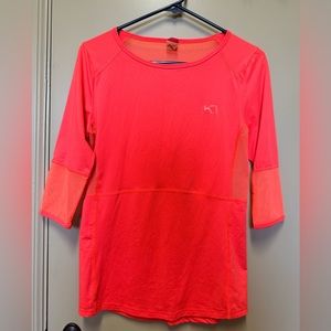 Kari Traa 3/4 Long Sleeve Top Bright Orange Size M